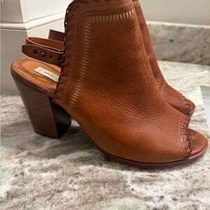 Ariat Tan Leather Heeled Mules